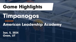 Timpanogos  vs American Leadership Academy  Game Highlights - Jan. 5, 2024