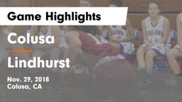 Colusa  vs Lindhurst  Game Highlights - Nov. 29, 2018
