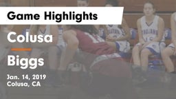 Colusa  vs Biggs  Game Highlights - Jan. 14, 2019