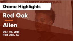 Red Oak  vs Allen  Game Highlights - Dec. 26, 2019