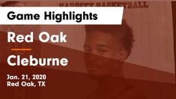 Red Oak  vs Cleburne  Game Highlights - Jan. 21, 2020
