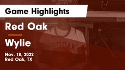Red Oak  vs Wylie  Game Highlights - Nov. 18, 2022