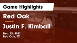 Red Oak  vs Justin F. Kimball  Game Highlights - Dec. 29, 2022