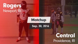 Matchup: Rogers  vs. Central  2016