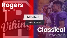 Matchup: Rogers  vs. Classical  2018