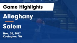 Alleghany  vs Salem  Game Highlights - Nov. 20, 2017