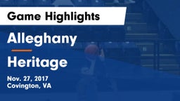 Alleghany  vs Heritage  Game Highlights - Nov. 27, 2017
