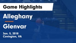 Alleghany  vs Glenvar  Game Highlights - Jan. 5, 2018