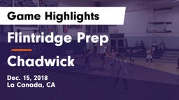 Flintridge Prep  vs Chadwick Game Highlights - Dec. 15, 2018