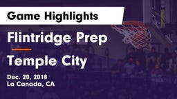 Flintridge Prep  vs Temple City Game Highlights - Dec. 20, 2018