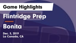 Flintridge Prep  vs Bonita  Game Highlights - Dec. 3, 2019