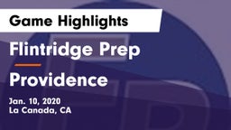 Flintridge Prep  vs Providence  Game Highlights - Jan. 10, 2020