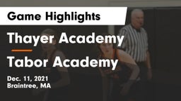 Thayer Academy  vs Tabor Academy  Game Highlights - Dec. 11, 2021