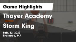 Thayer Academy  vs Storm King Game Highlights - Feb. 12, 2022