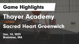 Thayer Academy  vs Sacred Heart Greenwich Game Highlights - Jan. 14, 2023