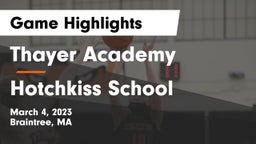 Thayer Academy  vs Hotchkiss School Game Highlights - March 4, 2023