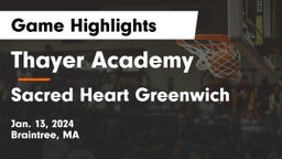 Thayer Academy  vs Sacred Heart Greenwich Game Highlights - Jan. 13, 2024