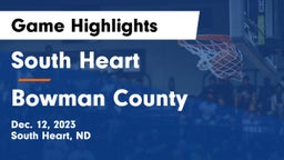 South Heart  vs Bowman County  Game Highlights - Dec. 12, 2023