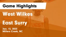 West Wilkes  vs East Surry  Game Highlights - Jan. 13, 2023