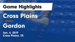Cross Plains  vs Gordon  Game Highlights - Jan. 4, 2019