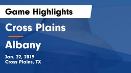 Cross Plains  vs Albany  Game Highlights - Jan. 22, 2019