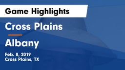 Cross Plains  vs Albany  Game Highlights - Feb. 8, 2019