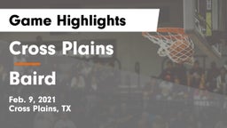 Cross Plains  vs Baird  Game Highlights - Feb. 9, 2021