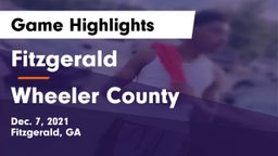 Fitzgerald  vs Wheeler County  Game Highlights - Dec. 7, 2021
