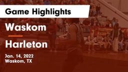 Waskom  vs Harleton  Game Highlights - Jan. 14, 2022