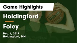 Holdingford  vs Foley  Game Highlights - Dec. 6, 2019