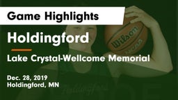 Holdingford  vs Lake Crystal-Wellcome Memorial  Game Highlights - Dec. 28, 2019