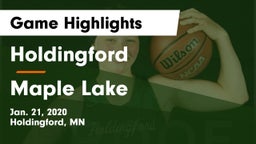 Holdingford  vs Maple Lake  Game Highlights - Jan. 21, 2020
