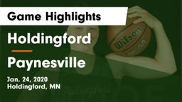 Holdingford  vs Paynesville  Game Highlights - Jan. 24, 2020