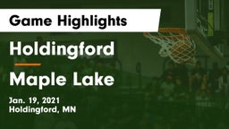 Holdingford  vs Maple Lake  Game Highlights - Jan. 19, 2021