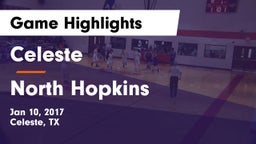 Celeste  vs North Hopkins Game Highlights - Jan 10, 2017