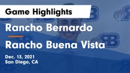 Rancho Bernardo  vs Rancho Buena Vista  Game Highlights - Dec. 13, 2021