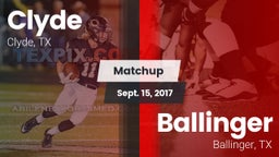 Matchup: Clyde  vs. Ballinger  2017