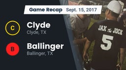 Recap: Clyde  vs. Ballinger  2017