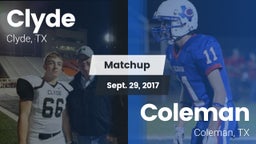 Matchup: Clyde  vs. Coleman  2017