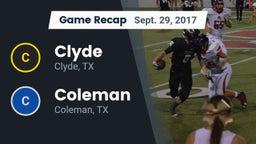 Recap: Clyde  vs. Coleman  2017