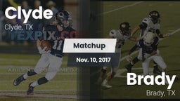 Matchup: Clyde  vs. Brady  2017