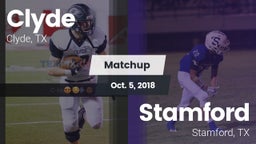 Matchup: Clyde  vs. Stamford  2018