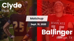 Matchup: Clyde  vs. Ballinger  2020