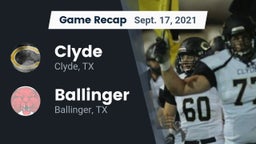 Recap: Clyde  vs. Ballinger  2021