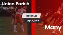 Matchup: Union Parish High vs. Many  2019