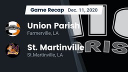 Recap: Union Parish  vs. St. Martinville  2020