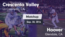 Matchup: Crescenta Valley vs. Hoover  2016