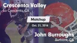 Matchup: Crescenta Valley vs. John Burroughs  2016