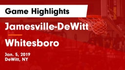 Jamesville-DeWitt  vs Whitesboro Game Highlights - Jan. 5, 2019