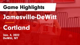 Jamesville-DeWitt  vs Cortland Game Highlights - Jan. 4, 2022